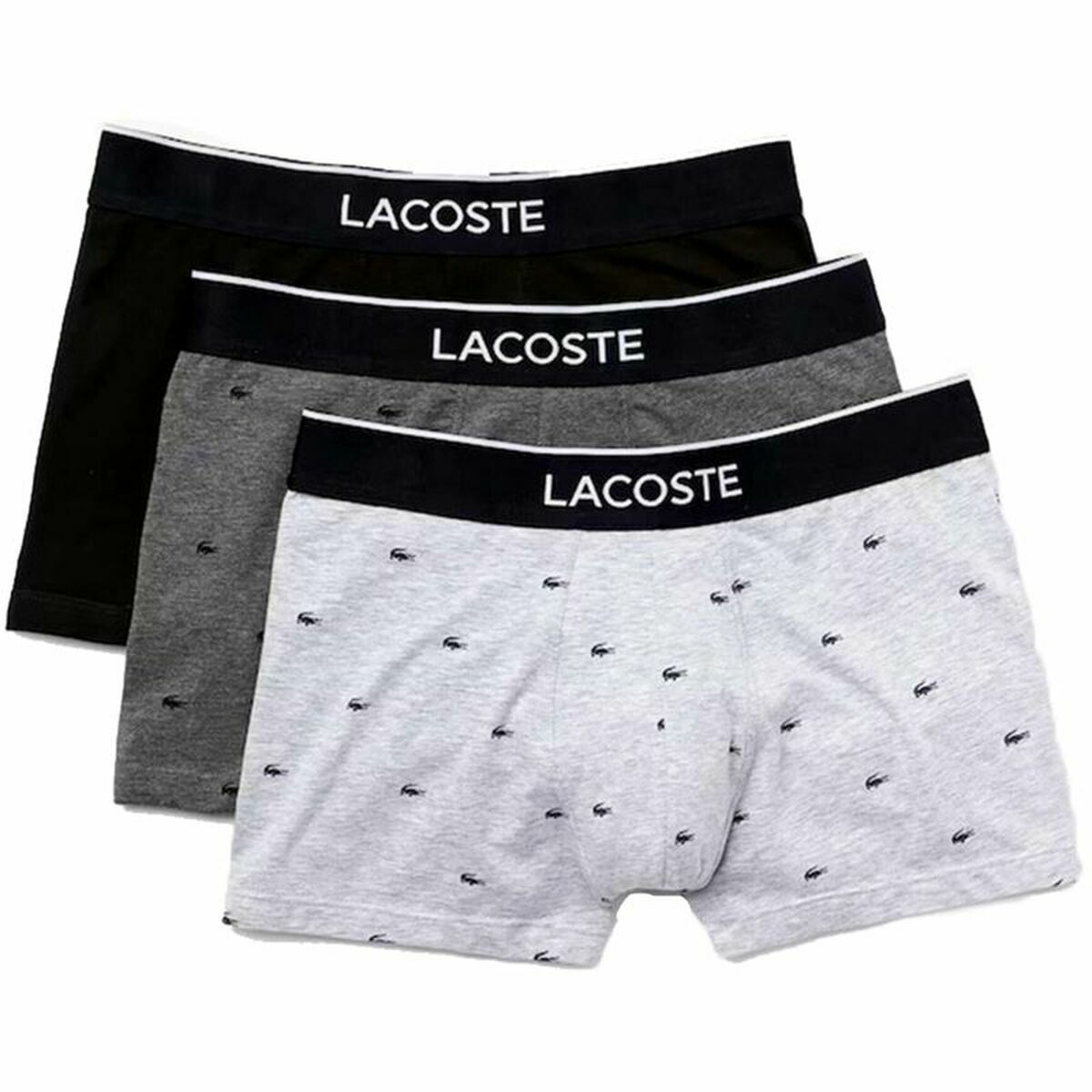 Lacoste Pack of UnderHose Stretch Grau - BYAG.UnterwäscheLacosteBYAG.S6463272Lacoste Pack of UnderHose Stretch Grau – XLXL