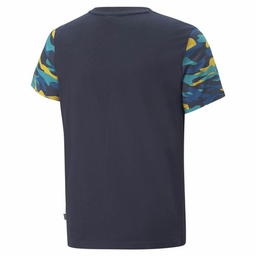 Puma Kinder Kurzarm T-Shirt Essentials+ Camouflage Kids Schwarz
