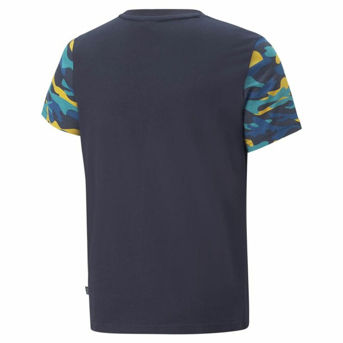 Puma Kinder Kurzarm T-Shirt Essentials+ Camouflage Kids Schwarz