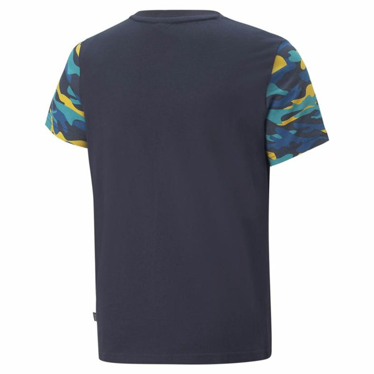 Puma Kinder Kurzarm T-Shirt Essentials+ Camouflage Kids Schwarz