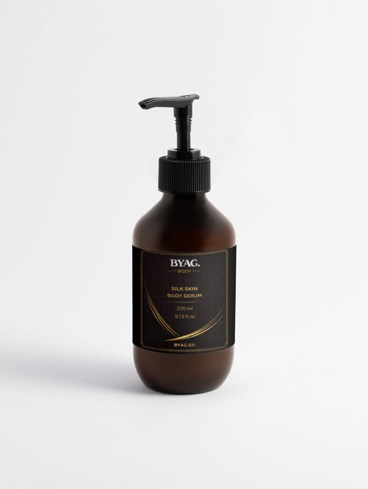 BYAG. MEN – Silk Skin Body Serum – Woody Amber & Leather