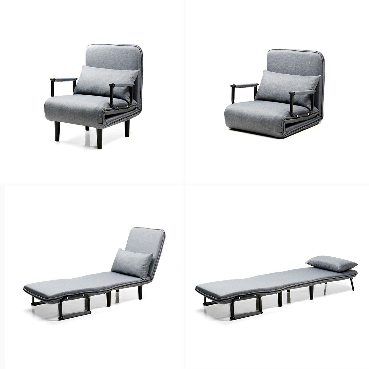 InnovaGoods 4-in-1 Umwandelbares Einzelschlafsofa Softfa – Produktansicht 9