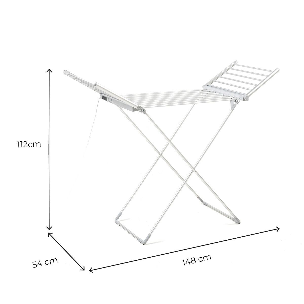Foldable Electric Clothes Trockner mit Wings, Touch Screen, Timer, & Temperature Steuerung – Produktansicht 9