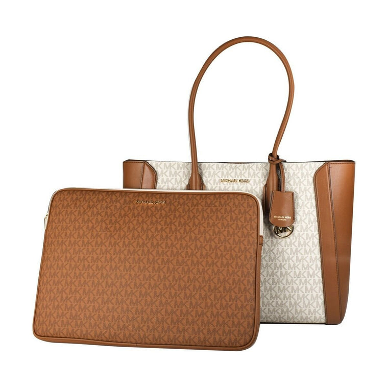 Women's Handbag Michael Kors 35S2G6KT9B-VANILLA Grey 38 x 30 x 14 cm